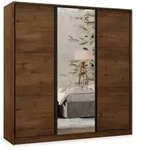 Masseno Schwebet&uuml;renschrank TARI 180 cm Kleiderschrank mit Spiegel 3 T&uuml;ren...