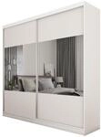 Masseno Schwebet&uuml;renschrank AZZURRA 200 cm Kleiderschrank mit Spiegel 2 T&uuml;ren...