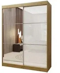 Masseno Schwebet&uuml;renschrank VITALE 150 cm Kleiderschrank mit Spiegel 2 T&uuml;ren...