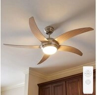 V-TAC Deckenventilator, Decken Ventilator braun 3 Stufen K&uuml;hler Wohn Ess Zimmer
