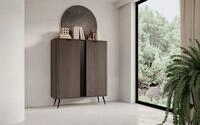 Selsey Highboard VERIS, Highboard 2-t&uuml;rig, Eiche dunkel, 113 cm