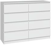ibonto Hochkommode Kommode Gro&szlig;, Stilvoll & Praktisch mit 8 Schubladen...