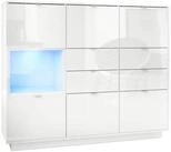 Vladon Highboard Metro V2 (Highboard, mit 6 T&uuml;ren, 4 Schubladen und 1 offenem...