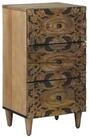 vidaXL Sideboard Sideboard mit Speicher Braun 40 x 33,5 x 75 cm Massivholz (1...