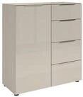 Bega Consult Kommode SANTORIN, Cashmerebraun matt, Cashmereglas, 1 T&uuml;r, 4