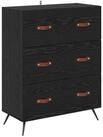 vidaXL Kommode Kommode Schwarze Eiche 69,5 x 34 x 90 cm Holzwerkstoff (1 St)