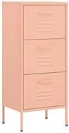 vidaXL Mehrzweckschrank Lagerschrank Rosa 42,5x35x101,5 cm Stahl