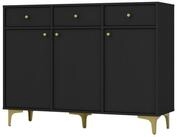 Masseno Kommode TORINO 125 cm Sideboard mit 3 Schubladen und 3 T&uuml;ren...