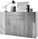 Vladon Highboard Aron (Anrichte, mit 4 T&uuml;ren und 2 Schubladen), Wei&szlig;