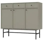 Masseno Kommode TORINO 125 cm Sideboard mit 3 Schubladen und 3 T&uuml;ren Gr&uuml;n...