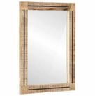 vidaXL Badezimmer-Set Spiegel Wandmontiert Braun und Schwarz 70 x 50 x 3 cm...