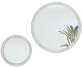 Vladon Wandspiegel Globe 50+80 (2 dekorative runde Spiegel, f&uuml;r Flur und...