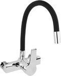 TRIZERATOP K&uuml;chenarmatur K&uuml;chenarmatur Wandarmatur flexible schwarz Wasserhahn