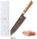 ZAYIKO Asiamesser BlackMagma Damast Kiritsuke K&uuml;chenmesser 21cm Klinge