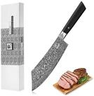 ZAYIKO Fleischmesser Black Edition dunkler Damast K&uuml;chenmesser Hakata Bocho 20...
