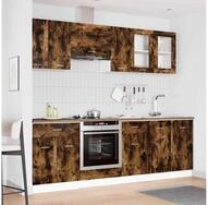 vidaXL Sideboard, K&uuml;chenschrank-Set mit T&uuml;r Lyon 8 pcs R&auml;uchereiche...