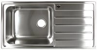 Stabilo Sanit&auml;r Einbausp&uuml;le Einbausp&uuml;lbecken Chrom eckig 100 cm Edelstahl mit
