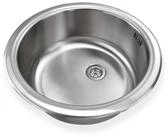 Stabilo Sanit&auml;r Edelstahlsp&uuml;le Einbausp&uuml;lbecken Chrom rund aus Edelstahl mit