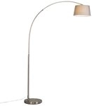 Qazqa Bogenlampe Arc, Smarte Leuchte, LED wechselbar, Warmwei&szlig;, QAZQA...