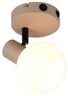 Reality Leuchten Wandstrahler BOBA, 1-flammig, Beige, Metall, Opalglas, ohne