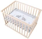 roba&reg; Laufgitter Jumbo twins grau, 4-eckig, Laufstall, inkl. Schutzeinlage &...