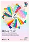 URSUS Motivpapier Motiv-Fotokarton-Kollektion Rainbow, 50 Blatt