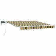 vidaXL Markise Ausziehbare Markise Gr&uuml;n und Gelb 350 x 250 cm (1-St)