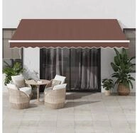 vidaXL Markise Markise Automatisch mit LED Braun 400x300 cm