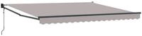 vidaXL Markise Ausziehbare Markise Hellgrau 400 x 300 cm Polyester und Metall...