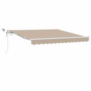 vidaXL Markise Ausziehbare Markise Beige 350 x 250 cm Polyester (1-St)