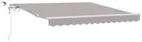 vidaXL Markise Ausziehbare Markise Hellgrau 350 x 250 cm Polyester (1-St)