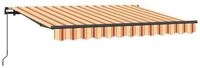 vidaXL Markise Einziehbare Markise Gelb und Orange 250 x 200 cm Stoff (1-St)