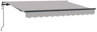 vidaXL Markise Einziehbare Markise Hellgrau 250 x 200 cm Stoff (1-St)