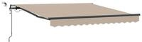 vidaXL Markise Ausziehbare Markise Beige 350 x 250 cm Polyester (1-St)