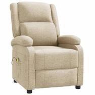 vidaXL Massagesessel Massagesessel Creme Stoff (1-St)