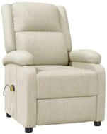 vidaXL Massagesessel Massagesessel Cremewei&szlig; Kunstleder (1-St)