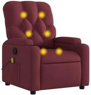 vidaXL Massagesessel, Relaxsessel Weinrot Stoff