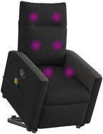 vidaXL Sessel Massagesessel mit Aufstehhilfe Schwarz Stoff (1-St)
