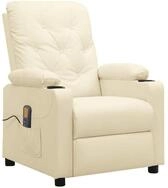 vidaXL Massagesessel Massagesessel Creme Kunstleder (1-St)
