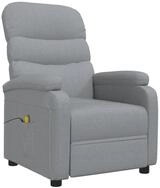 vidaXL Massagesessel Massagesessel Hellgrau Stoff (1-St)