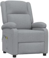 vidaXL Massagesessel Massagesessel Elektrisch Hellgrau Stoff (1-St)