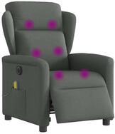 vidaXL Sessel Massagesessel Elektrisch Dunkelgrau Stoff (1-St)
