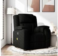 vidaXL Massagesessel, Massagesessel Schwarz Stoff