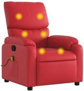 vidaXL Sessel Massagesessel Rot Kunstleder (1-St)
