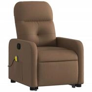 vidaXL Sessel Massagesessel mit Aufstehhilfe Braun Stoff (1-St)