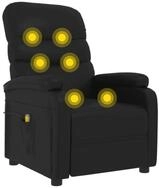 vidaXL Massagesessel, Relaxsessel Schwarz Kunstleder