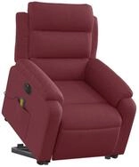 vidaXL Sessel Elektrischer Massagesessel mit Aufstehhilfe Weinrot Stoff (1-St)