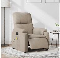 vidaXL Massagesessel, Massagesessel Elektrisch Taupe Mikrofasergewebe