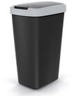 Spetebo M&uuml;lleimer Kunststoff Abfalleimer eckig schwarz - 45 Liter, praktischer