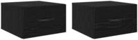 vidaXL Nachttisch Nachttisch 2 pcs Schwarz Eichen-Optik 35 x 35 x 20 cm (2-St)